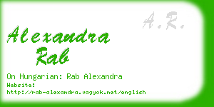 alexandra rab business card
